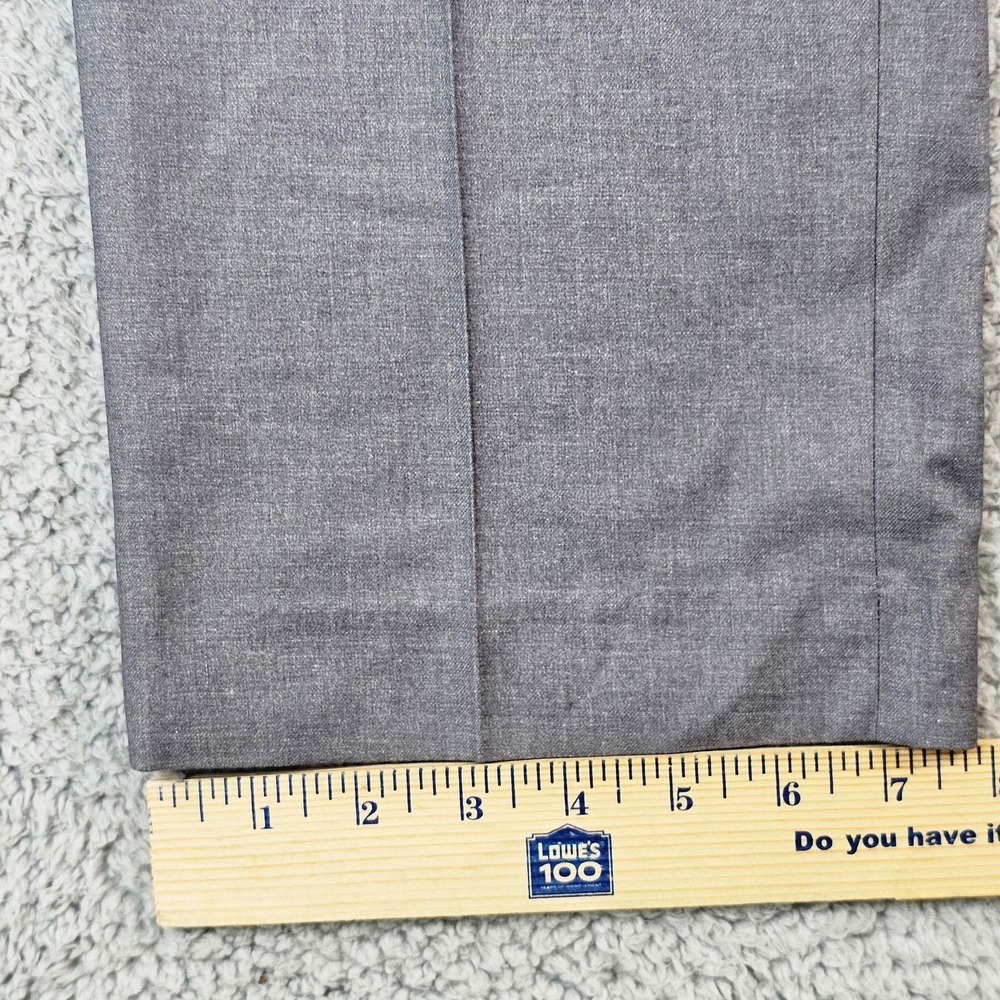 Savane Premium Flex Dress Pants Mens 32x30 Gray Flex Waist Stretch No Iron - Picture 3 of 12